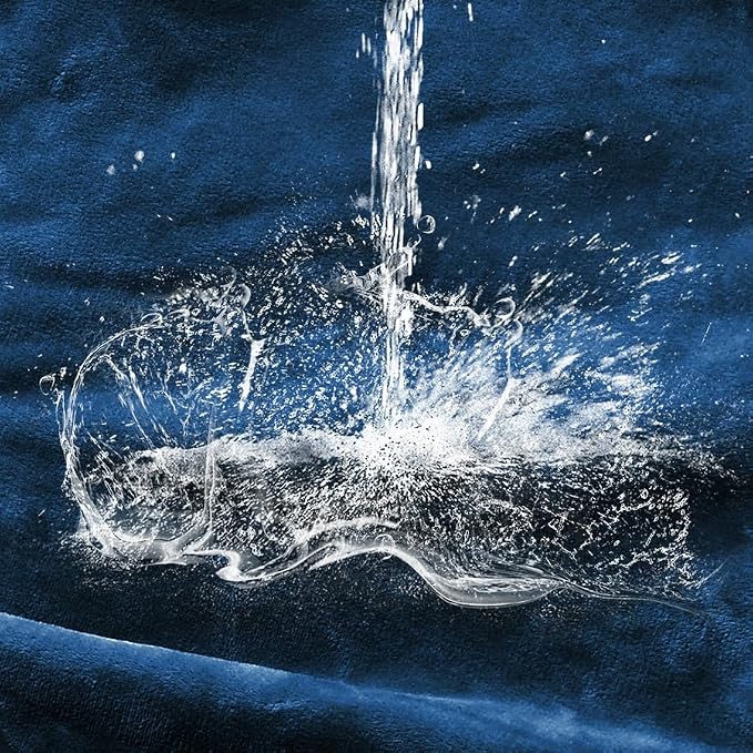 Soft Waterproof Blanket for Bed Couch Sofa, Navy Blue, 50x60 inches | Liquid Pee Proof Pet Blanket for Dog Puppy Cat, Reversible Sherpa Fleece Blanket for Couch Cover, Furniture Protector