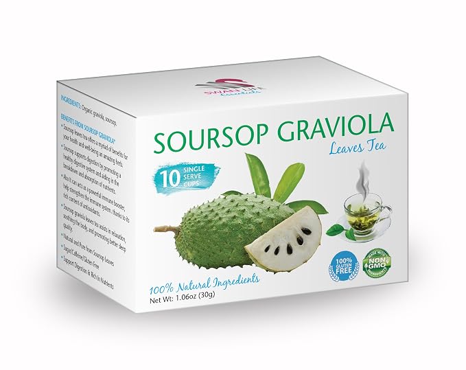 graviola tea powder, graviola kcup, k-cups tea, green tea k cups - GRAVIOLA SOURSOP TEA K-CUPS - organic granola tea, organic tea loose leaf, organic herbal tea leaf, graviola powder 1 Box 10 K-cups
