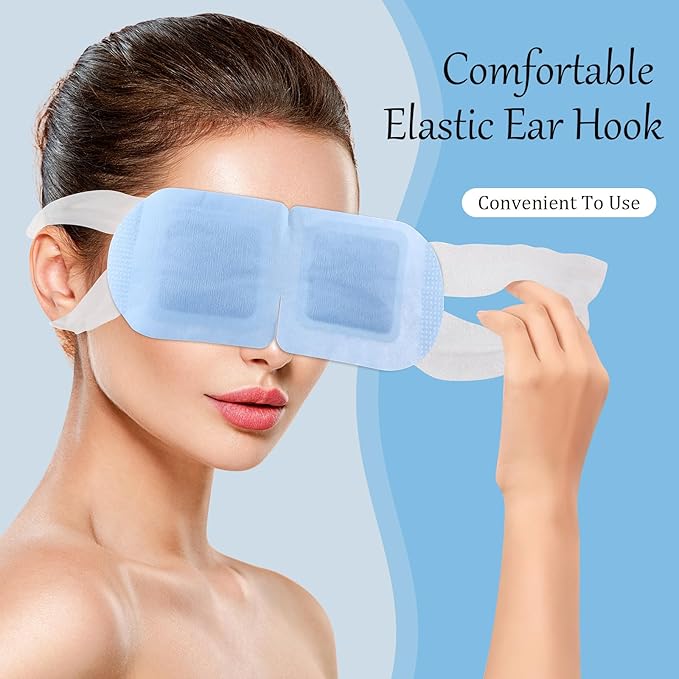 FRESHME Warm Compress Eye Mask - 10 Packs Steam Eye Masks Disposable Self Heated for Dry Eyes, Warming Compresses Sleeping Travel Essentials Self Heating Eye Masks for SPA Relieve Eye Fatigue Stress