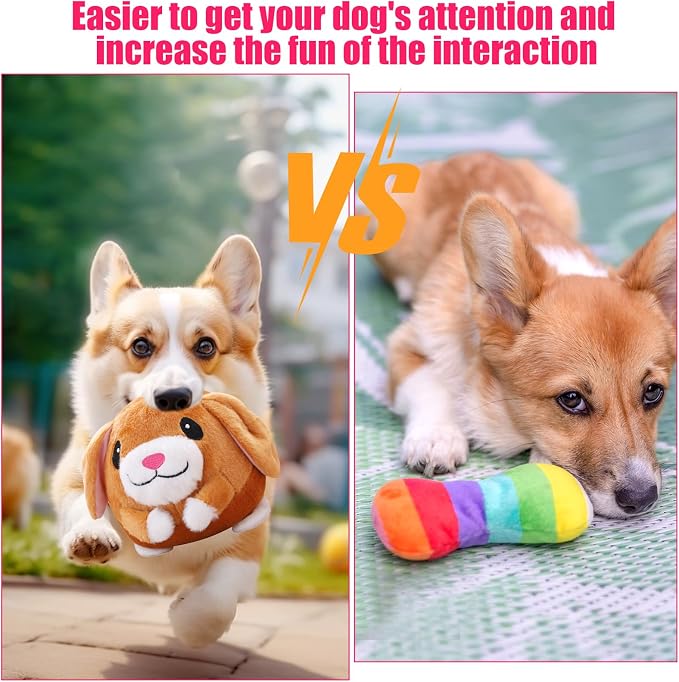 Interactive Plush Dog Toys, Interactive Puppy Toy Bouncing Rolling Dogs Ball Remote Control Dogs Toys with Music,Self Moving Pet Toy for Small/Medium/Large Bored Dog to Keep Them Busy