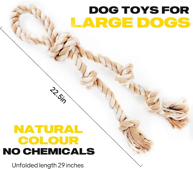 Fida Dog Rope Toys for Large Dogs, Tough Tug of War Dog Toys