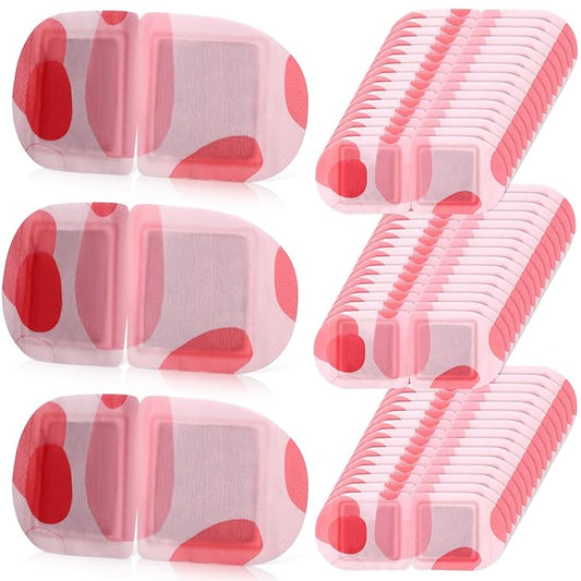 100 Pcs Self Heated Steam Eye Masks Disposable Self Heating Eye Mask Bulk Steam Mask Warm Compress Gifts for Home Office Travel Warm Sleep Supplies (Pink)