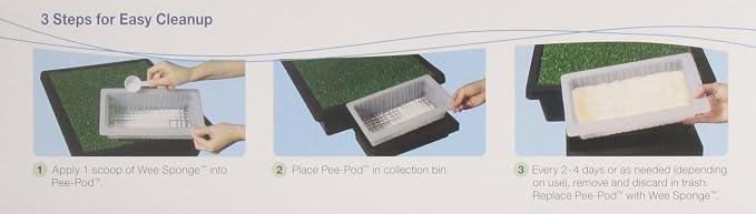Pet Loo Pee-Pod with Sponge - Indoor Toilet Tray for Pets - Urine Disposal, 7 Count (Pack of 12)