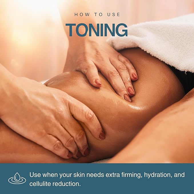 Luxurious Toning Body Massage Oil with Ayurvedic Extracts, Vitamin A & Vegan Collagen | Firms, Nourishes & Uplifts Skin | Fast-Absorbing, Non-Greasy | No Artificial Fragrance| 500ml (16.9 fl oz)