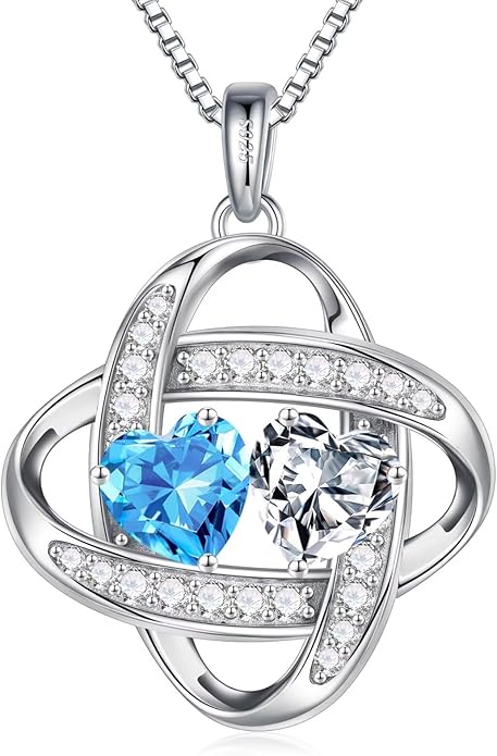Iefil Valentines Day Gifts for Her - 925 Sterling Silver Love Knot Necklace, Anniversary Birthday Jewelry Gifts for Wife Girlfriend Mom