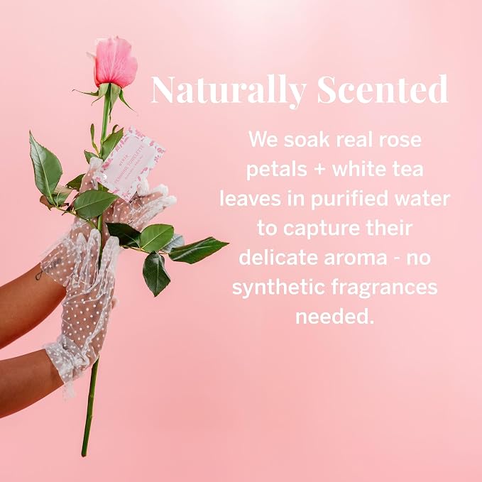 Pixie Feminine Wipes – Naturally Scented Rosewater + White Tea – Flushable, Biodegradable & pH Balanced – Individually Wrapped Wipes for On The Go – Cleaner for Menstrual Cups & Discs (10 Count)