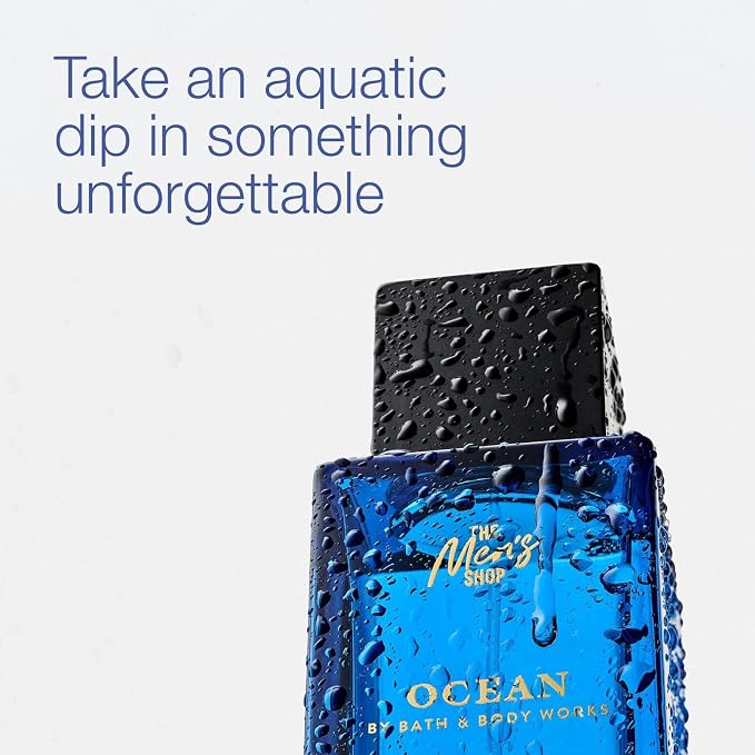 Bath & Body Works Ocean Cologne - Men’s Cologne for Everyday Use - Long-Lasting High Fragrance Oil Concentration - Dermatologist-Approved - Sophisticated Scent Experience - Gifts for Him