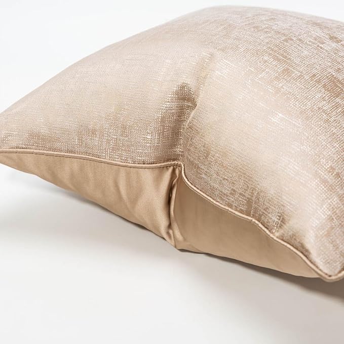 vctops Gold Decorative Luxurious Throw Pillow Covers Jacquard Square Cushion Cases Pillowcase for Bed Sofa Couch Chair Car Home Decor (Gold F,20"x20")