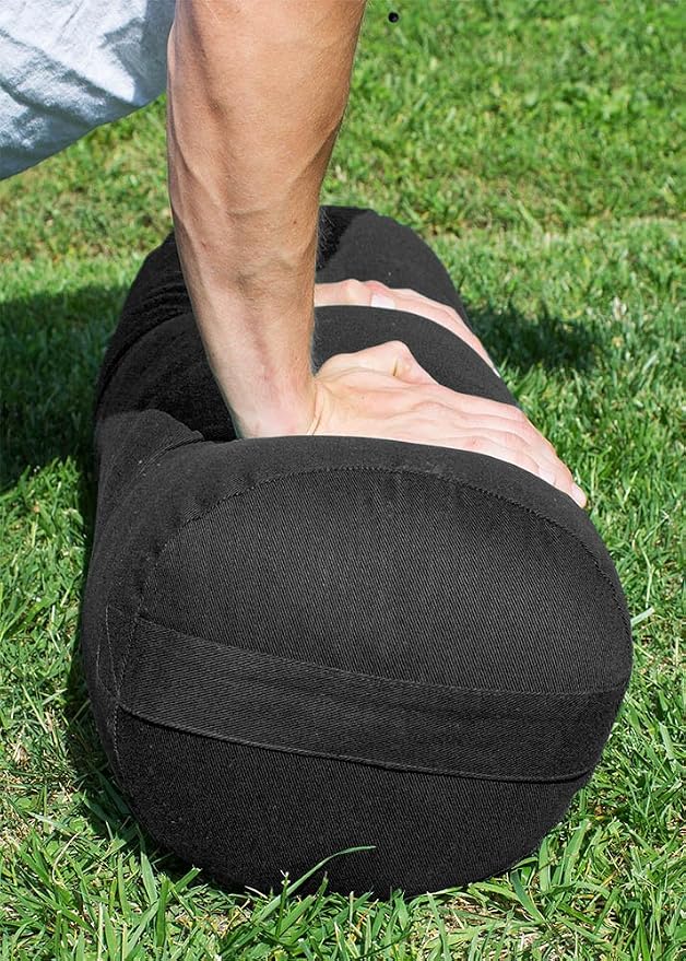 YogaAccessories MAX Support Deluxe Round Cotton Yoga Bolster