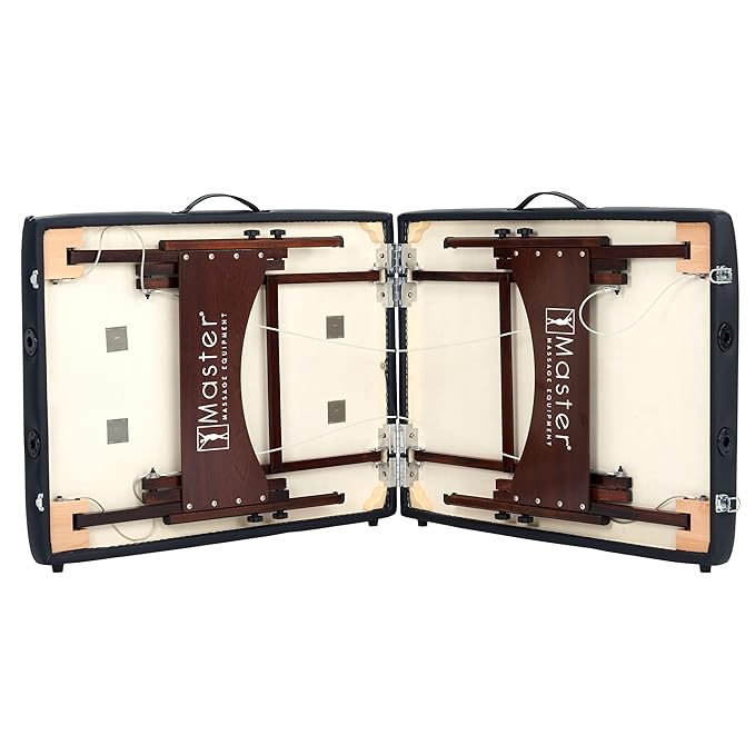 Master Massage Argo Black Portable Massage Table Package (Ambient Lighting System)