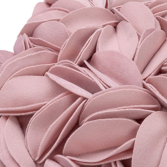 KINGROSE 3D Flower Throw Pillow Cover Home Decorative Pillow Case Sham Soft Lumbar Cushion Cover for Couch Bed Living Room Chair 12 x 20 Inches Rose Gold | Luxury Lumbar Cushion Cover, Home Decorative Pillowcase, For Couch Bed Living Room Chair