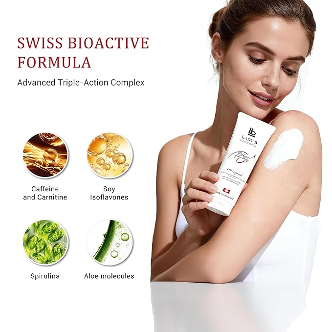 Lady B FIR Infrared Arm Band & Body Cream Set for Women – EMANA® Smartwear Tech for Toning Flabby Arms – Advanced Compression Sleeves with Skin Rejuvenating Cream for Cellulite Reduction & Elasticity