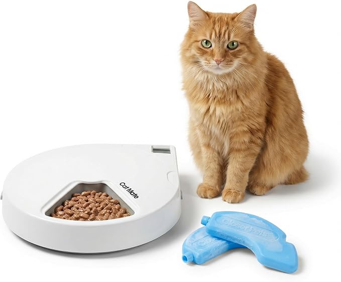 Cat Mate C500 Automatic Digital Pet Feeder for Dogs and Cats BPA and BHT Free with Ice Packs