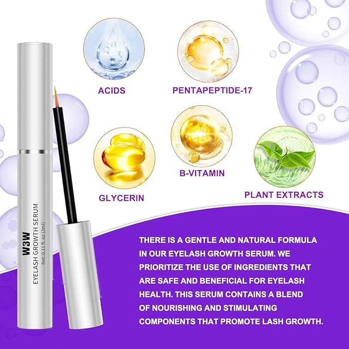 Lash Serum- Rapid Eyelash Growth Serum for tronger, Healthier Lashes & Brows, Vegan & Cruelty-Free (1 PCS)