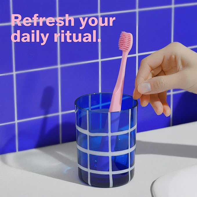 Tonochi Max Extra-Soft Toothbrush for Adults Sensitive Gums – Gentle Bristles, Wide Angled Head for Back Teeth, Ergonomic Non-Slip Grip, BPA-Free Handle, Individually Wrapped, 4-Pack(Pink)