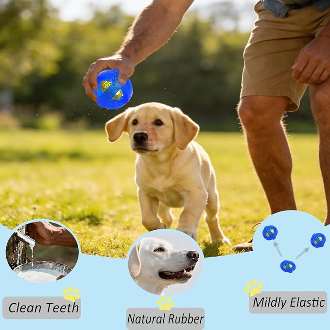 Indestructible Dog Balls 3.5 Inch Tough Chew Toys for Aggressive Chewers