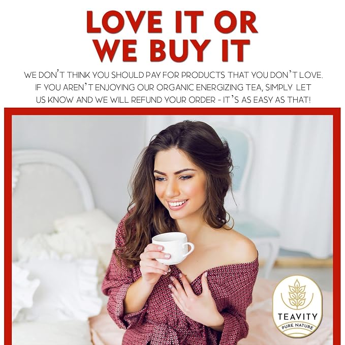 Organic Ashwagandha Tea Pods for Keurig with Ginger, Licorice, Organic Hibiscus Sabdariffa, Rosehip, & Lime - Decaf Herbal Tea - Energizing Tea by Teavity (12 Tea Pods)