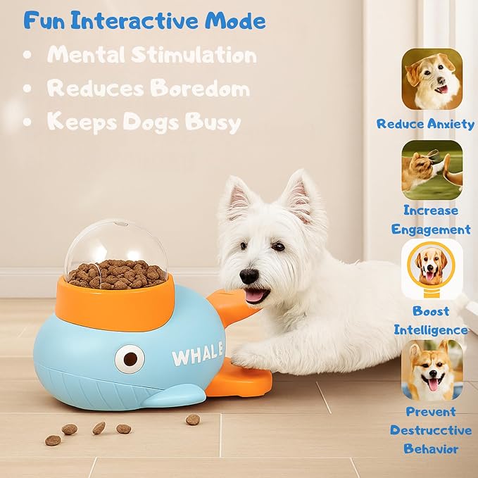 Interactive Dog Toy with Suction Cups, Treat Dispensing Slow Feeder Puzzle for Small & Medium Dogs – Keeps Dogs Busy & Reduces Boredom