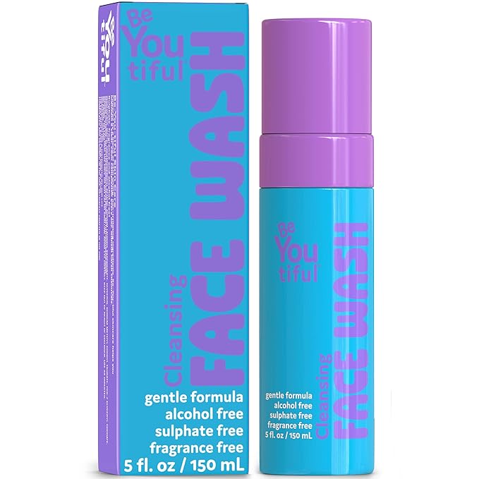BeYOUtiful Cleansing Face Wash, Easter Gifts for Kids, Gentle Acne Face Wash, Preppy Skin Care for Teen Girls and Boys, Kids Facial Cleanser Ages 8-17, 5 fl oz, Easter Basket Stuffers