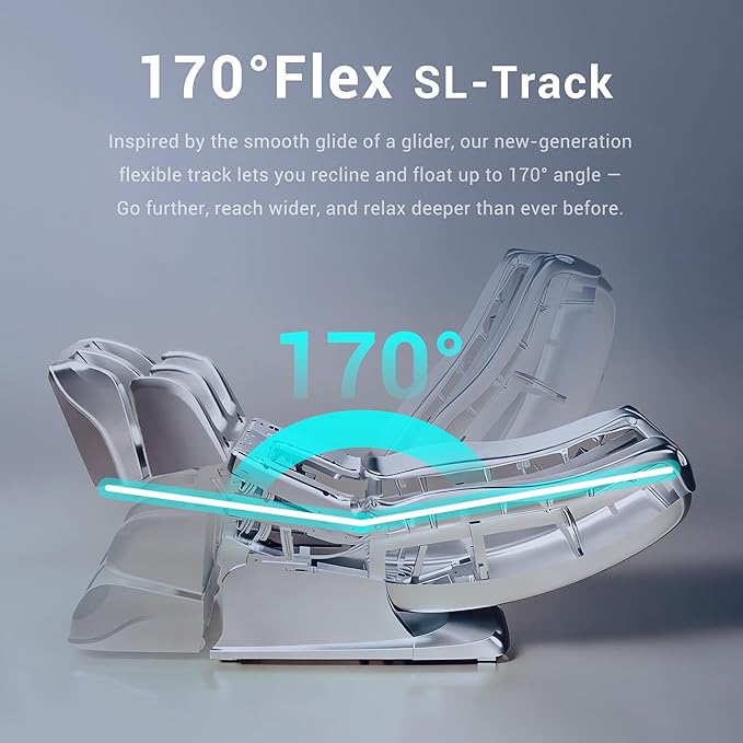 MYNTA 2025 Massage Chair 3D Shaitsu Massage Chair Full Body with 170° Flexible Track, Zero Gravity, Bluetooth Speaker, Airbags & Heating, MC1650(Black)