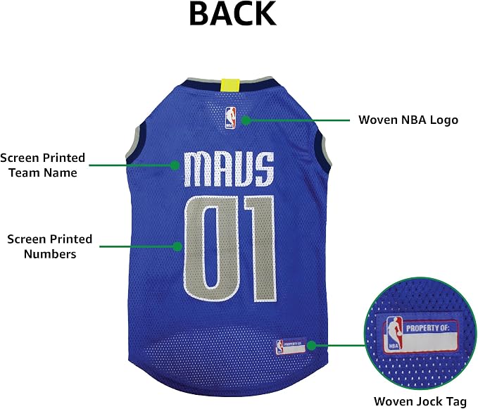 Pets First NBA Dallas Mavericks Dog Jersey, XX-Large- Tank Top Basketball Pet Jersey for Dogs & Cats, Size XX-Large