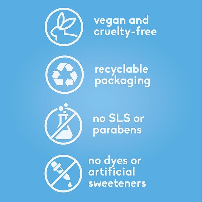 The Humble Co Fluoride-Free Teeth Whitening Toothpaste, Peppermint - Natural Whitening Toothpaste with Xylitol & Eco Certified Perlite for Adults - SLS Free Dental Oral Care & Hygiene - 2 Pack