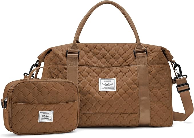 Travel Duffel Bag, Carry On Overnight Weekender Bags for Women | Travel Bag with Wet Pocket & Trolley Sleeve, For Spirit Airlines 18x14x8 Personal Item Bag