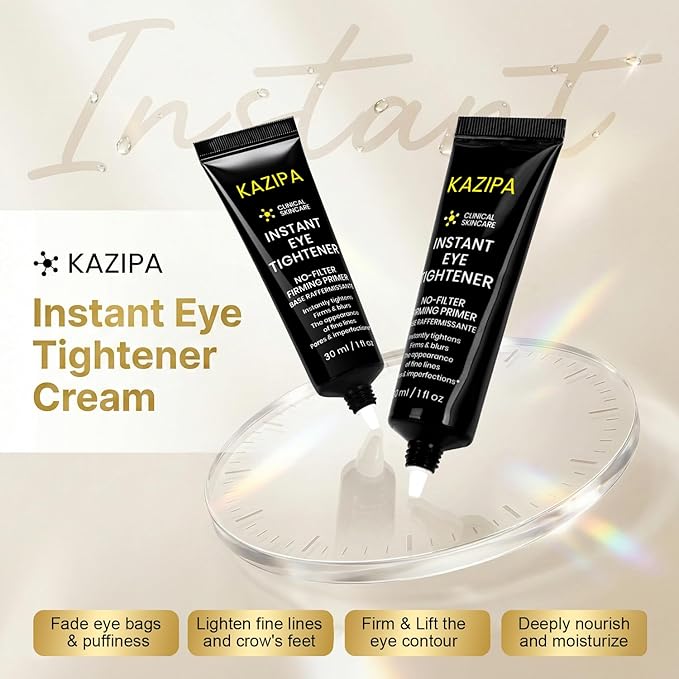 Instant Eye Tightener Cream, Temporary Under Eye Firming & Lifting Cream Anti Aging For Dark Circles,Wrinkles, Fine Lines, Undereye Bags Treatment And Puffiness Removal,1 Fl Oz