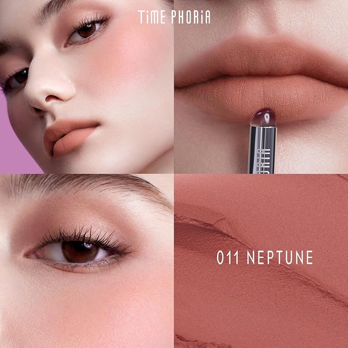 ORBITA LIP AND CHEEK BLURRING POT | Lip & Cheek Tint with Soft Velvety Mud Texture, Blur Matte Finish Lipstick, Featherlight, Multi-Use Makeup, Buildable Color, Long-Wearing (011 Neptune)