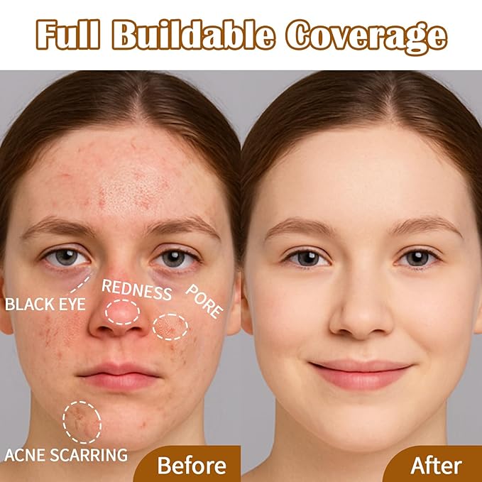 UCANBE Stay-Put Full Coverage Concealer, Long-Wear Waterproof, Under Eye Brightener Concealer, Color Corrector for Dark Circles, Acne, Blemishes, Redness Color Correcting Cream (06 GREEN)