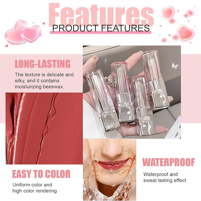 2Pcs Honey Tinted Lip Stain Lip Balm Lip Gloss Lipstick, Sheer Hydrating Lip Stains Tint, Moisturizing Lip Color for All Skin Tones, Nourishing Lip Balm with a Hint of Natural Black Cherry Tint