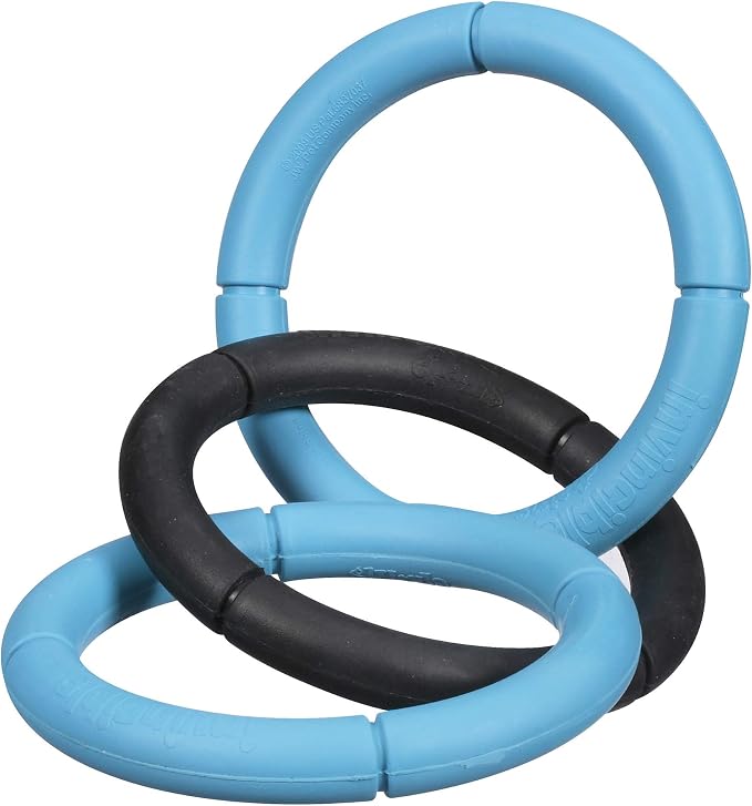 JW Pet Interactive Rubber Tug & Chew Toy Dog Toy, Large (Pack of 12)