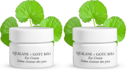 NOW BEAUTY Squalane Plus Gotu Kola Eye Cream - Brightening, Anti-Aging Under Eye Cream– Anti – Wrinkle Vitamin C Cream– Vegan – For Men & Women – Sulfate & Paraben Free – Travel Size - 0.7 oz