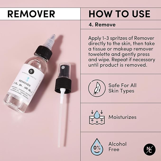 Narrative Cosmetics FX Alcohol-Activated Palette, Activator, and Remover Kit, Professional SFX Makeup Set Multicolor