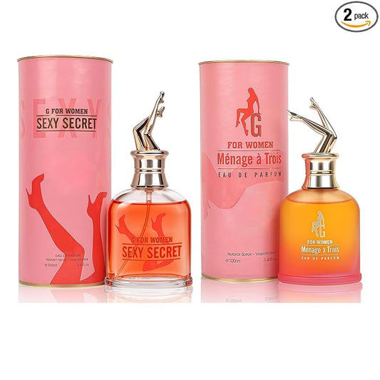 A CENTER G for Women Sexy&Menage Perfume Set - Floral Fragrance Gift Set with Peony & Lily,Vanilla, Sweet | 3.4 Fl Oz Each Women Cologne