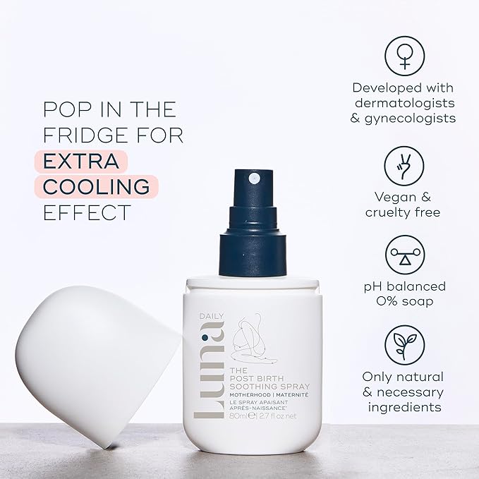 Luna Daily Birth Prep Massage Oil for Pregnancy | Prenatal Skin Prep with Jojoba, Vitamin E & Rosehip | Hydrating, Firming & Moisturizing | Gentle Massage for Birth Recovery & Stretch Support, 80ml