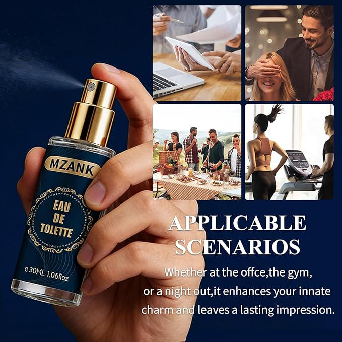 MZANK 4 Pack Cologne for Men(4x30ml),Perfume for Him,Valentines Day Gifts,Gifts for Husband,Gifts for Him,Eau de Toilette,Stocking Stuffers for Men,Travel Size Perfume,Natural Spray Long Lasting Gift