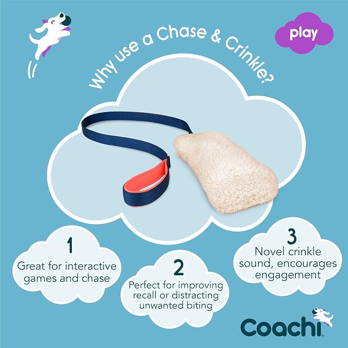 Coachi Chase & Crinkle - A Fun Enrichment Dog Toy for Chase & Play