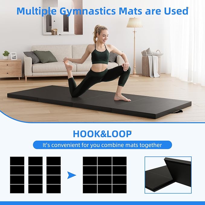 Polar Aurora 4'x10'x2 Thick Folding Gymnastics Exercise Mat Aerobics Stretching Yoga Mats