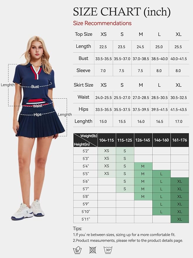 Tennis Skirt Set for Women Color Block V Neck Golf Pickleball Outfits Pleated Athletic Two Piece Skirts Sets