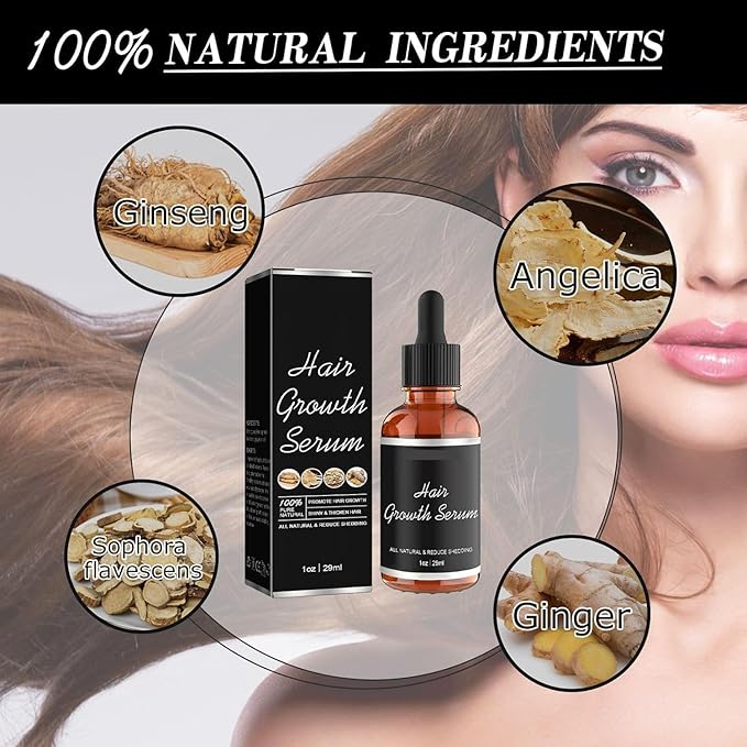 Hair Growth Serum Designed for Black Women with Herbs and Natural Vitamin (2 Pcs)