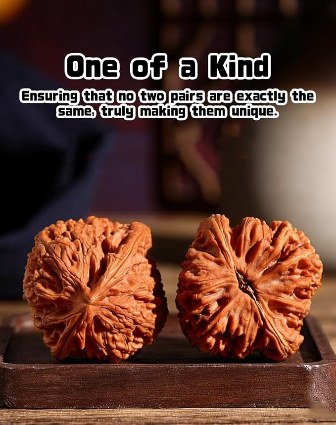 Jade Walnuts - 2026 Chinese Wenwan Walnut, Polishing Walnuts Fidget with Storage Box, Hand-Polished Natural Walnut Stress Relievers, For Meditation, Focus, And Collectors (Pointed Hat A, 1.61-1.65in)