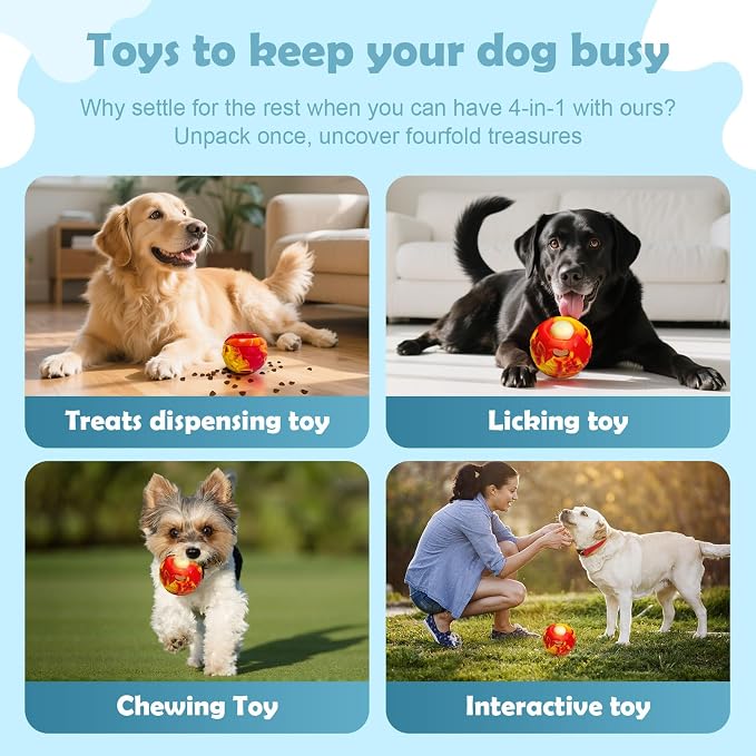 Dog Chew Toy, Large Frozen Treat Dispenser Reduces Pet Boredom