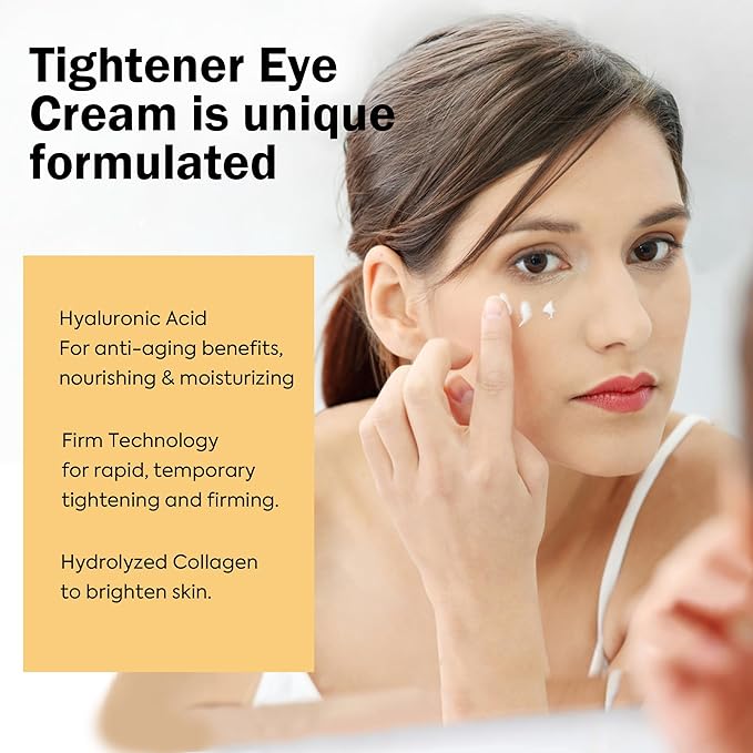 Instant Temporary Eye Tightener: Eye Tightener cream Reduces Under Eye Bags, Dark Circles & Puffiness, Anti Aging Fine Lines, Firm That Delicate Skin Under Your Eyes 0.85 OZ