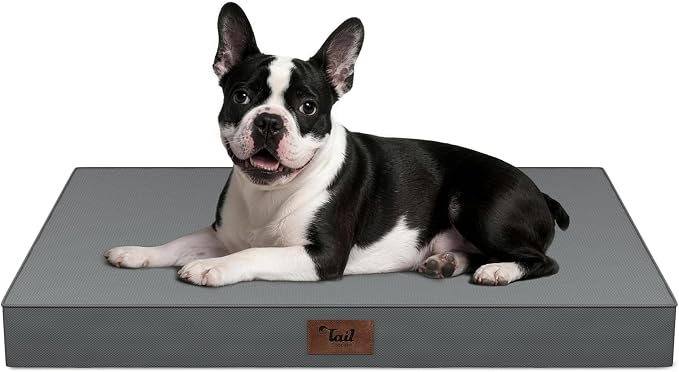 Orthopedic Waterproof Dog Bed for Small Dogs and Cats | Egg Crate Foam for Joint Support, Fits 30x19 Crates, TPU Waterproof Layer, Machine Washable 1680D Oxford Cover, Up to 30 lbs
