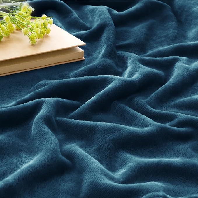 BEDELITE Fleece Blanket Soft Plush Throw for Couch Mineral Blue 50"x60" | Ultra Soft Fleece, Plush Microfiber, Lightweight Warmth, All Season Comfort, Fade Resistant, Machine Washable, Couch Sofa Bed