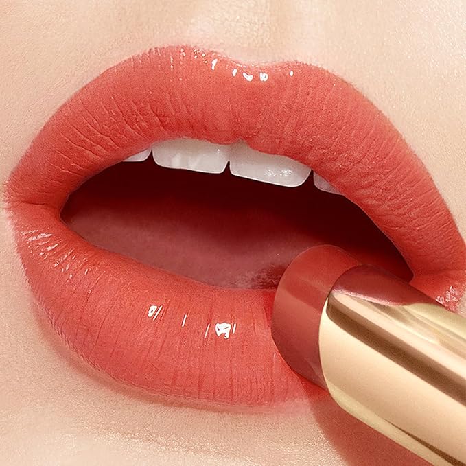 CARSLAN Flood Kissed Lipstick, Hydrating Lip Color Makeup, Natural Lip Gloss Finish with Hyaluronic Acid Formula, Shiny, Smooth, W04