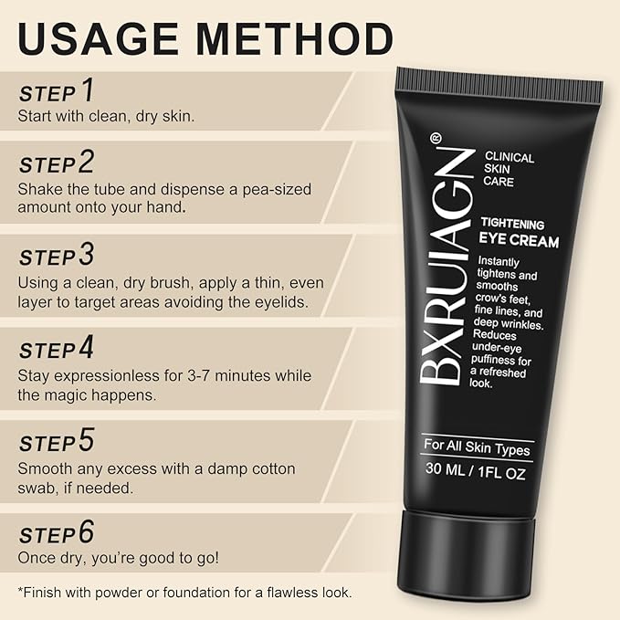 Instant Eye Tightener - Quickly Reduces Dark Circles, Eye Bags, Puffiness and wrinkles, Locks in Moisture