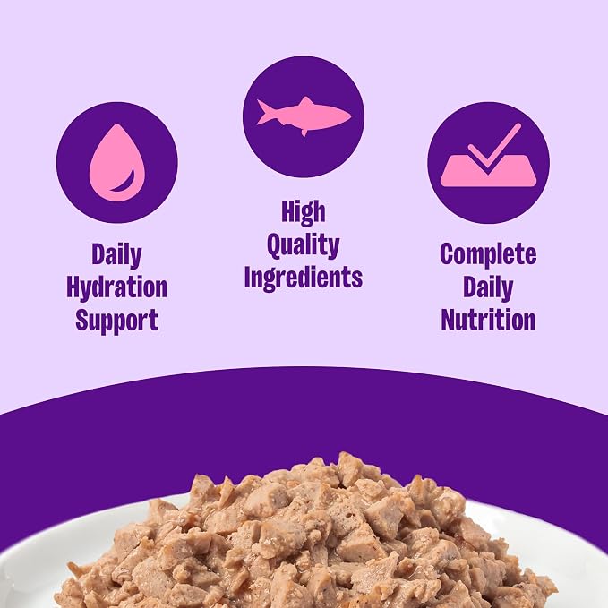 Wellness Complete Health Minced Adult Canned Wet Cat Food, Natural, Protein Rich, Grain Free, Salmon Dinner Recipe, 3 oz, Pack of 24 Cans