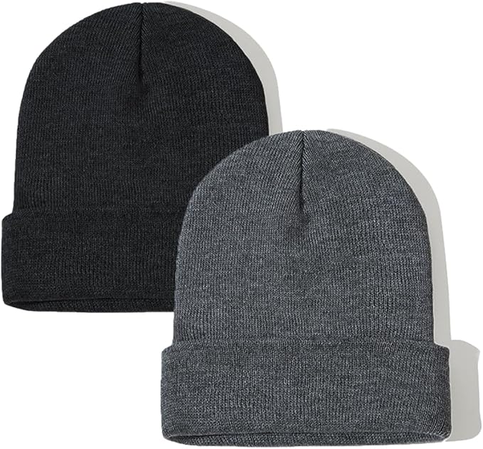 ZOORON Beanie for Women Men Ski Watch Cap Cuffed Plain Skull Knit Hat Soft Fisherman Winter Hat